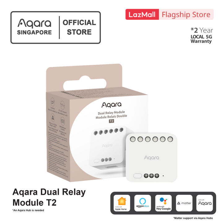 Aqara Dual Relay Module T2, Works with Apple Home, Google