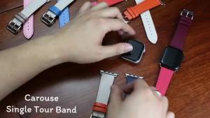 Suitable for Apple Watch applewatch11 Strap S12 Genuine Leather iwatch5678910SE sports edition