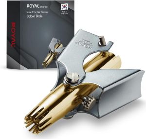 ROYAL [Sản xuất tại Hàn Quốc] Máy tỉa lông mũi màu vàng dành cho nam giới kiểu dáng chim vàng không gây dị ứng sử dụng thủ công không cần pin chống nước không gây đau với mười hai lưỡi dao kép cơ chế được cấp bằng sáng chế ET-4PG.