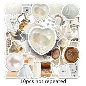 50pcs INS Style White Cartoon Sticker Small Fresh Nordic Style Cute Personality Creative Graffiti Waterproof Sticker