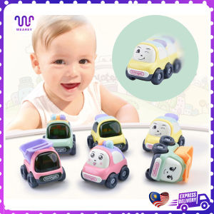 Children Kids 0-3 Years old 3pcs Pull Back Inertia Cartoon Cute Toy Car Vehicle Pemainan Budak Kereta Inersia Tarik Kembali Comel