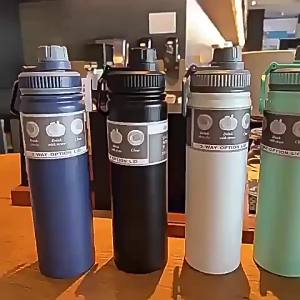 750ML Stainless Steel Outdoor Thermos Bottle Cup Large-Capacity Portable Sports Travel Car Water Cup Kettle Kids Water Bottle2026
