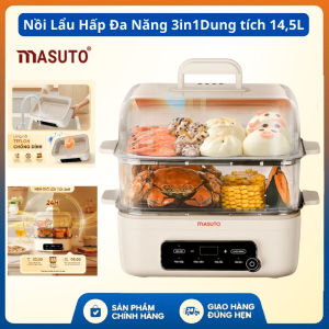 Nồi Lẩu Điện 3in1 Masuto MSSteam Đa Chức Năng Nấu Lẩu Hấp Chiên Nhanh