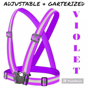 -KK Garter Reflective Vest High Visibility Safety Vest for Night Riding Running&Motorcycle