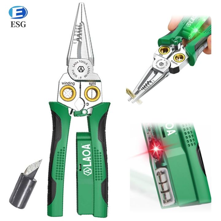 Kìm tuốt dây có chức năng đo điện 8 trong 1 kìm tuốt dây điện để cắt và ...