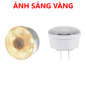 Đèn Ngủ Cảm Biến Chuyển Động Thông Minh Công Suất 3W Nhỏ Gọn Cảm Biến Nhạy Tiết Kiệm Điện 2 Màu Sáng