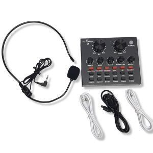 Soundcard Sound card V8 Recording Bluetooth Live Streaming Karaoke Tiktok Youtube