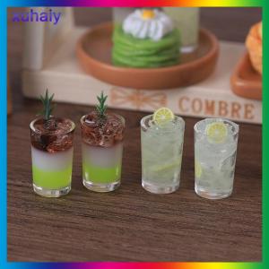 xuhaiy 2 PCS Bag Miniature Toy Ice Drinks Micro Landscape Ornaments Dollhouse Toys Accessories Doll House Kitchen Decoration Kids Gifts