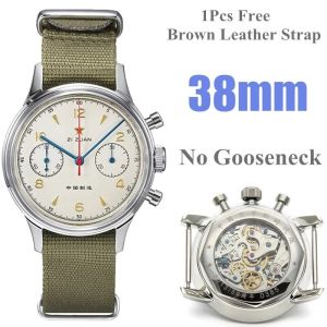 ✮RED STAR✮ 38mm/40mm Mens 1963 Chronograph Mechanical Watches Pilot Tianji Seagull ST19 Movement Men Air Force Aviation Sapphire Clock 40mm