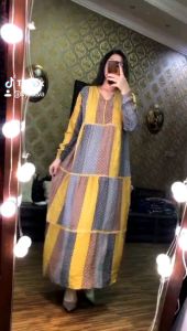 Daster Teby ORI-Daster Arab Teby Zahra Rainbow 03// ORIGINAL label by Teby (100%) ❤