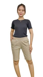 Putri Nasya - Celana Big Size Pendek 3/4 LFRL Ukuran 8L6L5L4L2LXLS fit to L Warna Capucino Cream Moca Hitam
