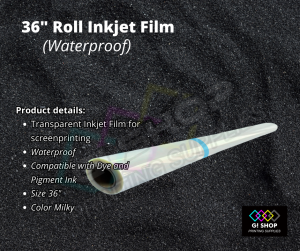 Premium 36" X 30M Roll Inkjet Film Acetate Positive Transparency Milky Waterproof Screen Printing Silkscreen