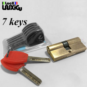 60-110MM Brass Door Skew Lock AB Cylinder Key Elongated Core Anti-theft Entry Door Lock Cylinder Hardware Custom
