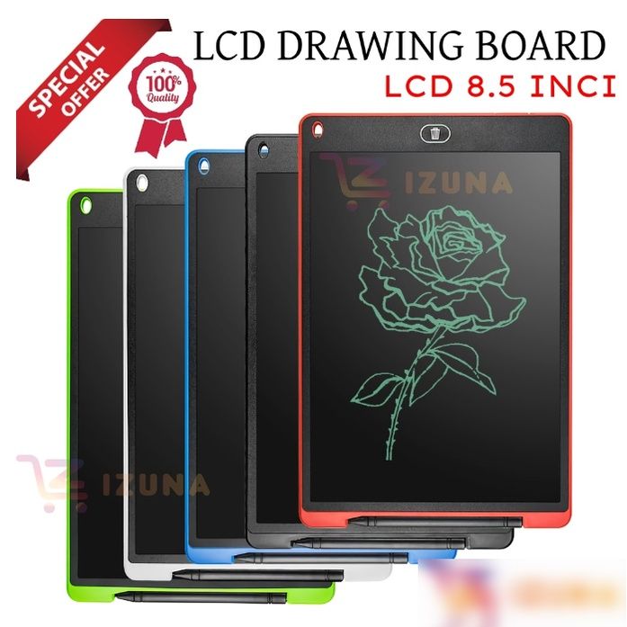 LED Writing / Drawing Tab tablet 8.5 inch Board Papan layar Hapus tulis ...