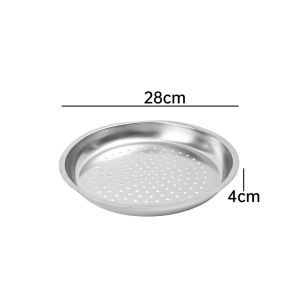 【XZxinzhan】28/30/32/34cm Durable Dumplings Fish Steaming Tray Cooking Gadgets Stainless Steel Steaming Rack Thickened Steamer