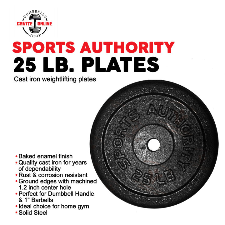 Sports Authority Cast 25 LBS Iron Plate Weight Plate for Strength