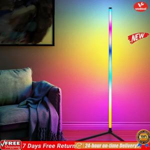 [Vodool Official Mall] RGB Corner Floor Lamp with Music Sync Ambience Light App & Remote Control for Bedroom Living Room Gaming Room