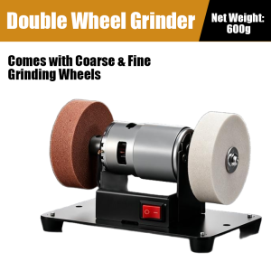 100W Double Grinder Machine Grinder 3 gears Electric Bench Grinder for Polishing Grinding Sharpening