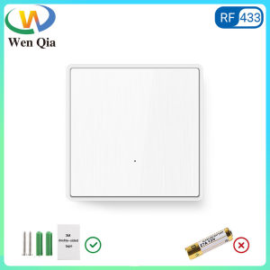 WenQia Công Tắc Đèn 220V 230V 240V Công Tắc Điều Khiển Từ Xa Không Dây RF 433MHz Và Công Tắc Treo Tường Nút Nhấn 1/2/3 Gang Cho Đèn Gia Đình/Quạt/Đèn Bật Tắt