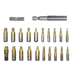 22 cái dụng cụ tháo vít hỏng Kit tháo rời ví và bu lông Studs trượt răng phá hủy Tước bị hỏng Remover Công cụ