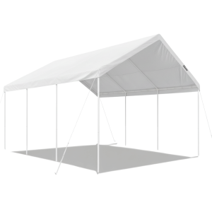 HIMA 550CM x 550CM Heavy Duty Carport – Wind Resistant Portable Car Tent with Polyester Tarp Tear-Resistant Waterproof Canopy Outdoor Car Shelter (No Sidewall)