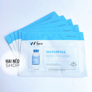 [DATE 25/02/2026] Set 5 miếng nạ cấp nước phục hồi chứa Rau má Tre nghệ & Glycerin WONJIN Waterfull Skin Fit Mask 27g (Hàn)