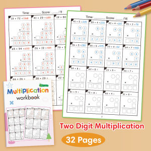 Times Tables Practice Workbook: One and Two Digit Multiplication Arithmetical Exercise Books - 32 Pages Activity Worksheet Math Workbook Paperback Mathematics Practice Workbook Reinforcing Calculation Techniques Homeschooling Classroom Use
