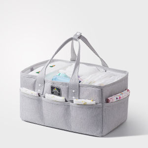 SUNVENO Baby Diaper Caddy Organizer Portable Holder Bag for Diapers and Baby Wipes Nursery Storage Bin Diaper Baby Bag