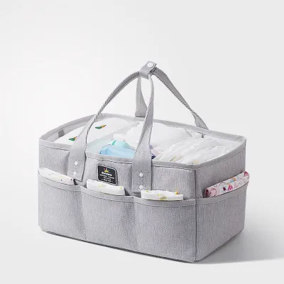SUNVENO Baby Diaper Caddy Organizer Portable Holder Bag for Diapers and Baby Wipes Nursery Storage Bin Diaper Baby Bag