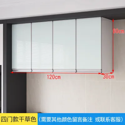 HEKEY Aluminum Hanging Cabinet With Shelves Aluminum Kitchen Cabinet With Glass Door Suitable For Kitchen