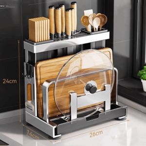 ZENO Treo tường Giá để đồ nhà bếp Loại bàn Đa chức năng Kệ tổ chức nhà bếp Dễ thương Tiết kiệm không gian Giá đỡ thớt Sử dụng trong bếp