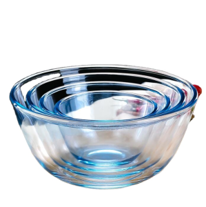 QUART GLASS MIXING GLASS BOWL MICROWAVE AND OVEN SAFE BOWLS BOROSILICATE GLASS SERVING BOWL VERSATILE GLASS BOWLS FOR KITCHEN CLEAR MIXING BOWLS FOR COOKING BAKING SALAD