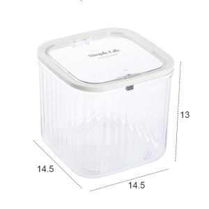 Pop Bean Storage Box Display Organizer Transparent Large Capacity Dustproof Lock Dustbin Desk 萌粒收纳盒带盖透明防尘