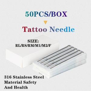 50pcs/box RL/RS/RM/M1/M2/F Disposable Standard tattoo needle for Liner Shader and Tattoo Machine