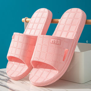 [Candy style] New summer cool slippers thick-soled soft-soled home couple home bathroom non-slip sandals outer slippers men