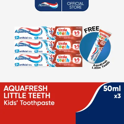 [BUY 3 GET 1] Buy Aquafresh Little Teeth Toothpaste 50ml x3 (3-5 Years Old) get FREE Aquafresh Little Teeth 50ml