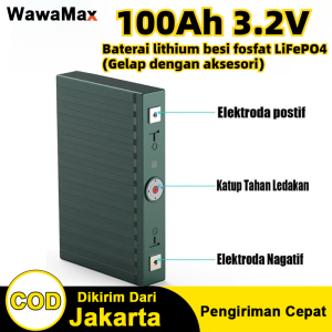 Baterai lithium-ion LFP 3.2V 100Ah lifepo4 untuk penyimpanan energi kendaraan listrikPenjualan panasTayangan