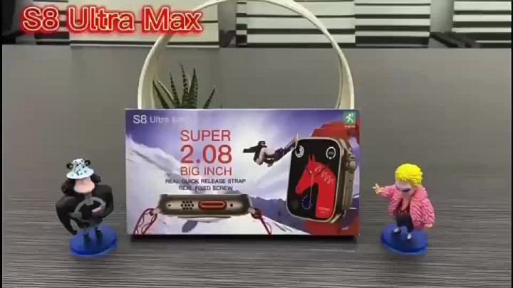 S8 Ultra MAX บลูทูธหน้าจอขนาดใหญ่แสดงการตรวจสอบสุขภาพ NFC พูดคุยสมาร์ท ...