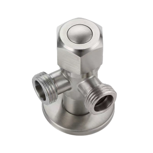 Stainless Steel 2 Way Angle Valve 90° Double 1/2" Angle Valve Multi-Function Standard Spout Angle Valve for Bidet Toilet Faucet Shower Set