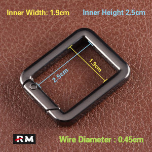 【No Need To Remove Stitches】Square Spring Buckle Handbag Messenger Bag Shoulder Strap Modified Square Buckle Woc Zinc Alloy Connecting Buckle Press Opening Spring Ring Keychain