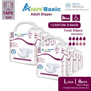 Acare™Basic Adult Diapers M/ L/ XL (1 Carton)