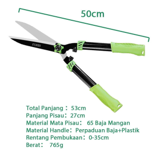 ISKU Gunting Rumput Taman Gunting tanaman gunting pangkas daun rumput dahan ranting Pegangan Karet