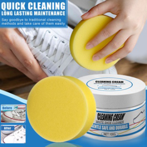 White shoe cleaner 260g Shoe wipes cleaner No need to wash with water Shoe whitening cleaner Shoe foam cleaner Quick cleaning Remover for shoes yellow stain shoe care stain remover Deep Cleans and Reconditions