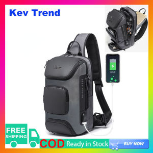 Bange Cool Man Sling Bags Waterproof Crossbody Backpack Multifunction Shoulder Bags with USB Charging Port