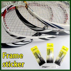 wxfengying สติกเกอร์ป้องกันไม้แบดมินตันมีแถบเต็มกรอบป้องกันการชนกันลวดป้องกันหัวแร็กเก็ต