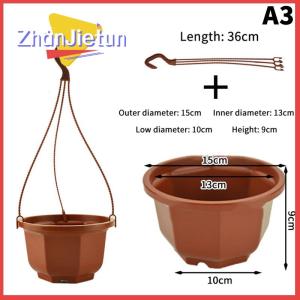 zhanjietun Plastic Hanging Planter Flower Plant Chain Basket Planter Holder Succulent Plant Flower Pots Flowers Container Home Garden Decor