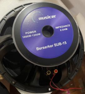 MUSICER Berserker SUB-15 1000-1200W 15 Inch Professional Sub Bass Speaker(Aluminum Basin Stand)