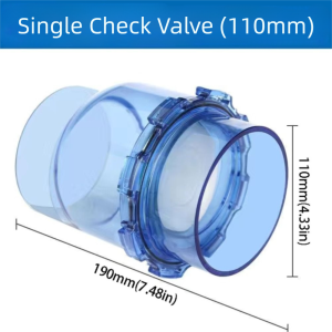 COUPLECOL Tấm che 50mm Van một chiều Thiết kế trong suốt Vật liệu UPVC Cổng kiểm soát dòng chảy Chất khử mùi cống thoát nước Van di động Van lật Dưới bồn rửa