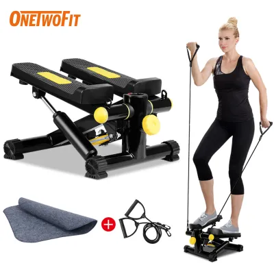 OneTwoFit Premium Stepper with LCD Monitor Home Portable Cardio Exercise Trainer Gym Mini Step Machine OT152