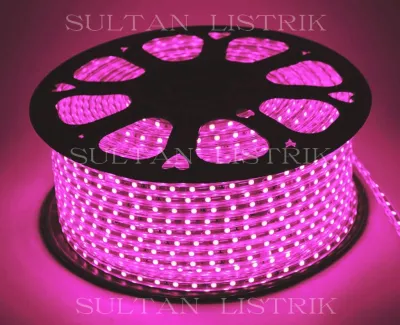 LAMPU LED STRIP 1 ROLL (100 METER) GRATIS 5 SOKET COLOKAN 5050 AC 220VOLT WATERPROOF/ LAMPU SELANG